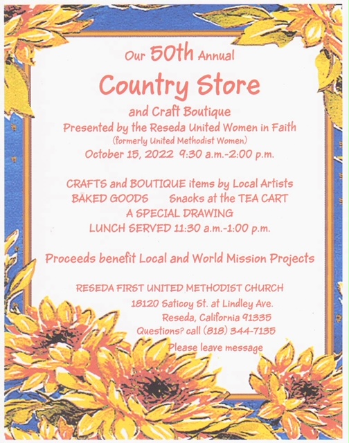 Our 50th Annual Country Store and Craft Boutique