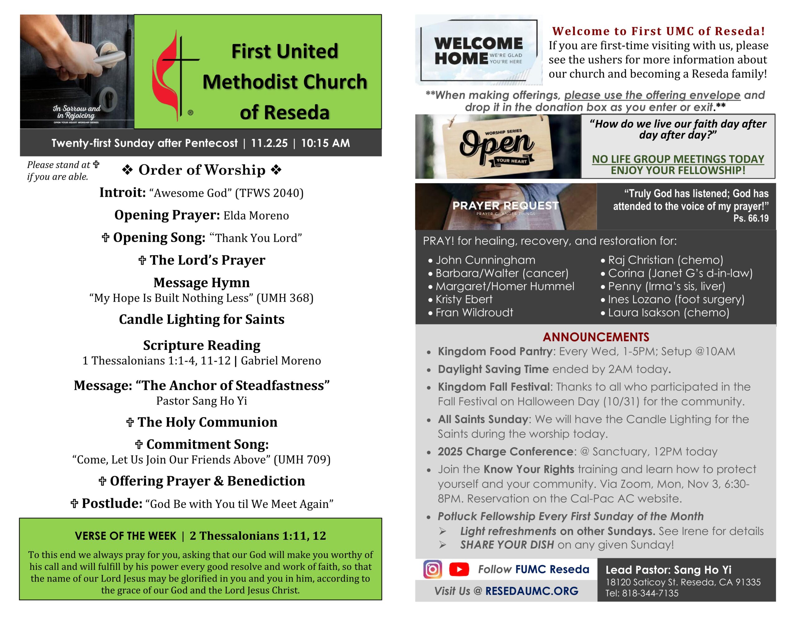 FUMCReseda Bulletin - 2025-1102